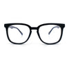 Nerdy Thin Keyhole Horn Rim Plastic Hipster Blue Light Filter Computer Glasses