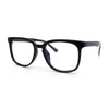 Nerdy Thin Keyhole Horn Rim Plastic Hipster Blue Light Filter Computer Glasses
