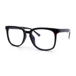 Nerdy Thin Keyhole Horn Rim Plastic Hipster Blue Light Filter Computer Glasses