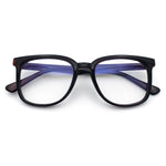 Nerdy Thin Keyhole Horn Rim Plastic Hipster Blue Light Filter Computer Glasses