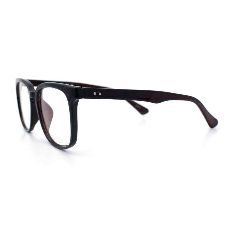 Nerdy Thin Keyhole Horn Rim Plastic Hipster Blue Light Filter Computer Glasses
