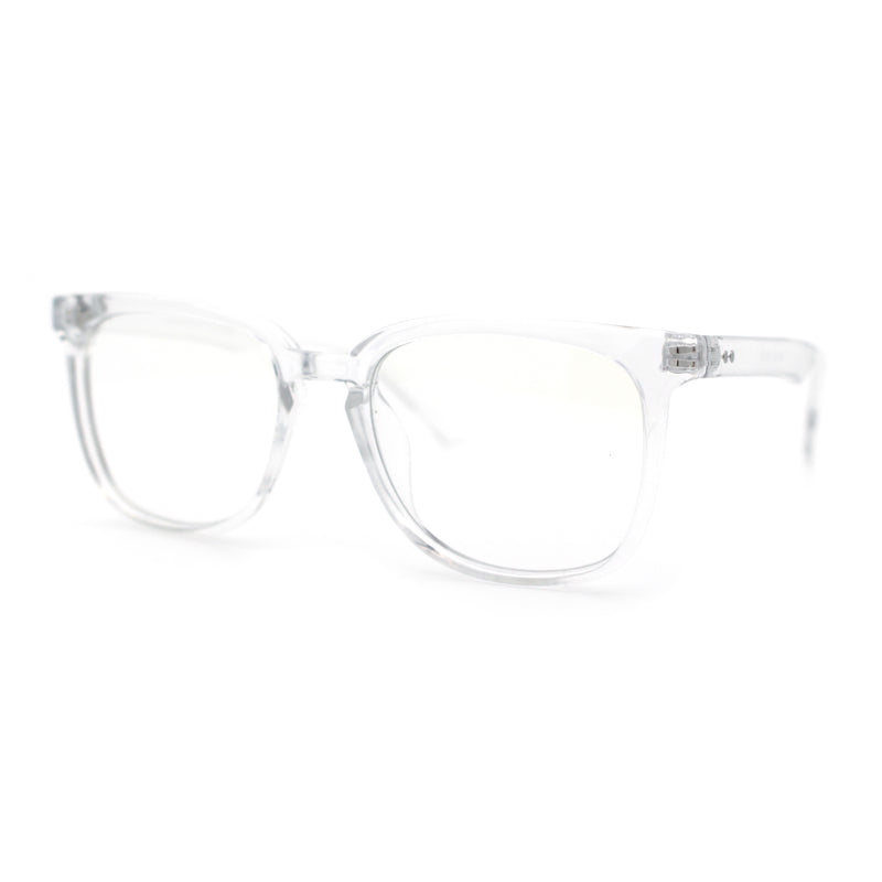Nerdy Thin Keyhole Horn Rim Plastic Hipster Blue Light Filter Computer Glasses