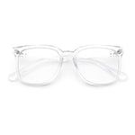 Nerdy Thin Keyhole Horn Rim Plastic Hipster Blue Light Filter Computer Glasses