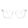 Nerdy Thin Keyhole Horn Rim Plastic Hipster Blue Light Filter Computer Glasses