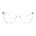 Nerdy Thin Keyhole Horn Rim Plastic Hipster Blue Light Filter Computer Glasses