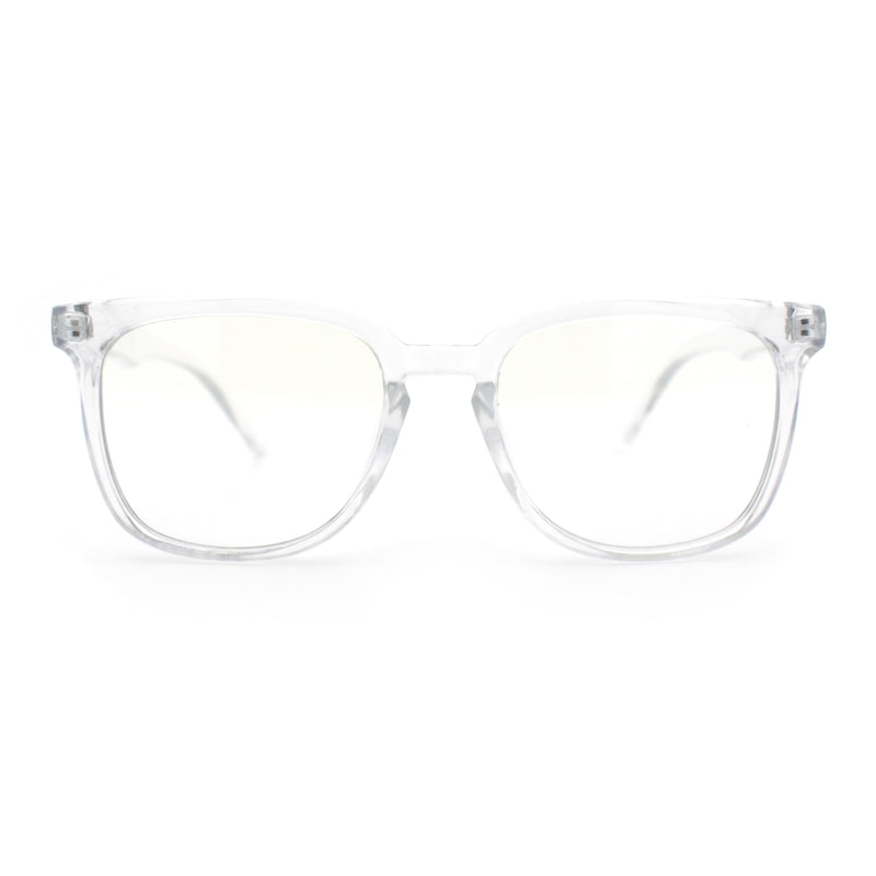 Nerdy Thin Keyhole Horn Rim Plastic Hipster Blue Light Filter Computer Glasses