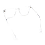 Nerdy Thin Keyhole Horn Rim Plastic Hipster Blue Light Filter Computer Glasses