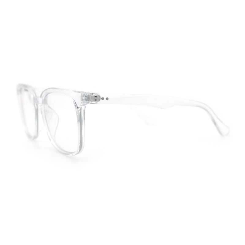 Nerdy Thin Keyhole Horn Rim Plastic Hipster Blue Light Filter Computer Glasses