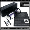 Nerdy Thin Keyhole Horn Rim Plastic Hipster Blue Light Filter Computer Glasses