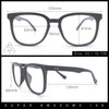 Nerdy Thin Keyhole Horn Rim Plastic Hipster Blue Light Filter Computer Glasses