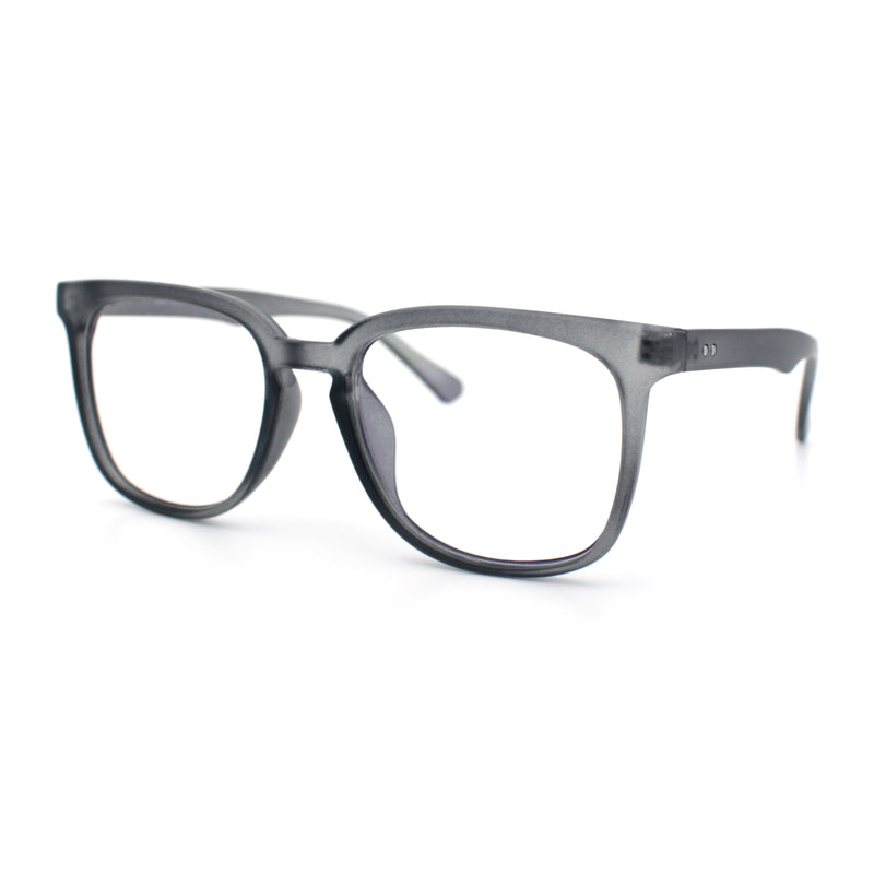 Nerdy Thin Keyhole Horn Rim Plastic Hipster Blue Light Filter Computer Glasses