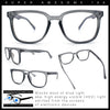 Nerdy Thin Keyhole Horn Rim Plastic Hipster Blue Light Filter Computer Glasses