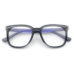 Nerdy Thin Keyhole Horn Rim Plastic Hipster Blue Light Filter Computer Glasses