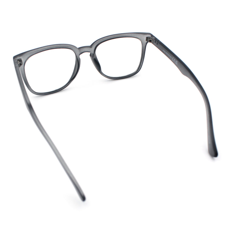 Nerdy Thin Keyhole Horn Rim Plastic Hipster Blue Light Filter Computer Glasses