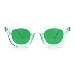 Cute Retro Super Thick Bevel Horn Rim Round Nerdy Hipster Sunglasses