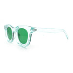 Cute Retro Super Thick Bevel Horn Rim Round Nerdy Hipster Sunglasses