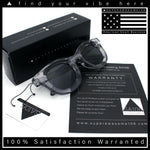 Cute Retro Super Thick Bevel Horn Rim Round Nerdy Hipster Sunglasses