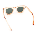 Cute Retro Super Thick Bevel Horn Rim Round Nerdy Hipster Sunglasses