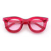 Cute Retro Super Thick Bevel Horn Rim Round Nerdy Hipster Sunglasses