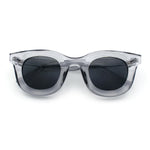 Cute Retro Super Thick Bevel Horn Rim Round Nerdy Hipster Sunglasses