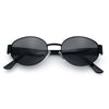 Classic 90s Oval Metal Rim Thick Mid Temple Fashion Sunglasses