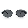 Classic 90s Oval Metal Rim Thick Mid Temple Fashion Sunglasses
