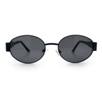 Classic 90s Oval Metal Rim Thick Mid Temple Fashion Sunglasses