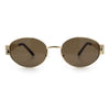Classic 90s Oval Metal Rim Thick Mid Temple Fashion Sunglasses