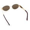 Classic 90s Oval Metal Rim Thick Mid Temple Fashion Sunglasses
