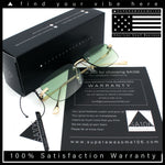 Retro Luxe Rimless Rectangle Metal Frame 90s Fashion Sunglasses