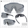 Mens Color Mirror Oversized Shield Sport MTB Style Plastic Sunglasses