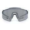 Mens Color Mirror Oversized Shield Sport MTB Style Plastic Sunglasses
