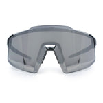 Mens Color Mirror Oversized Shield Sport MTB Style Plastic Sunglasses