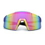 Mens Color Mirror Oversized Shield Sport MTB Style Plastic Sunglasses