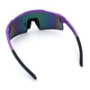 Mens Color Mirror Oversized Shield Sport MTB Style Plastic Sunglasses