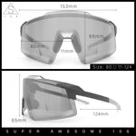 Mens Color Mirror Oversized Shield Sport MTB Style Plastic Sunglasses