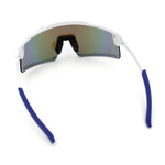 Mens Color Mirror Oversized Shield Sport MTB Style Plastic Sunglasses