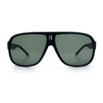 Mens Large Tempered Glass Lens Racer Plastic Manly Sunglasses
