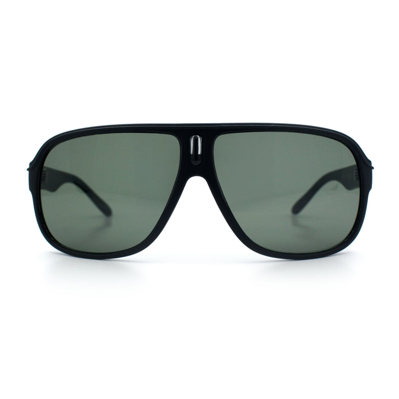 Mens Large Tempered Glass Lens Racer Plastic Manly Sunglasses