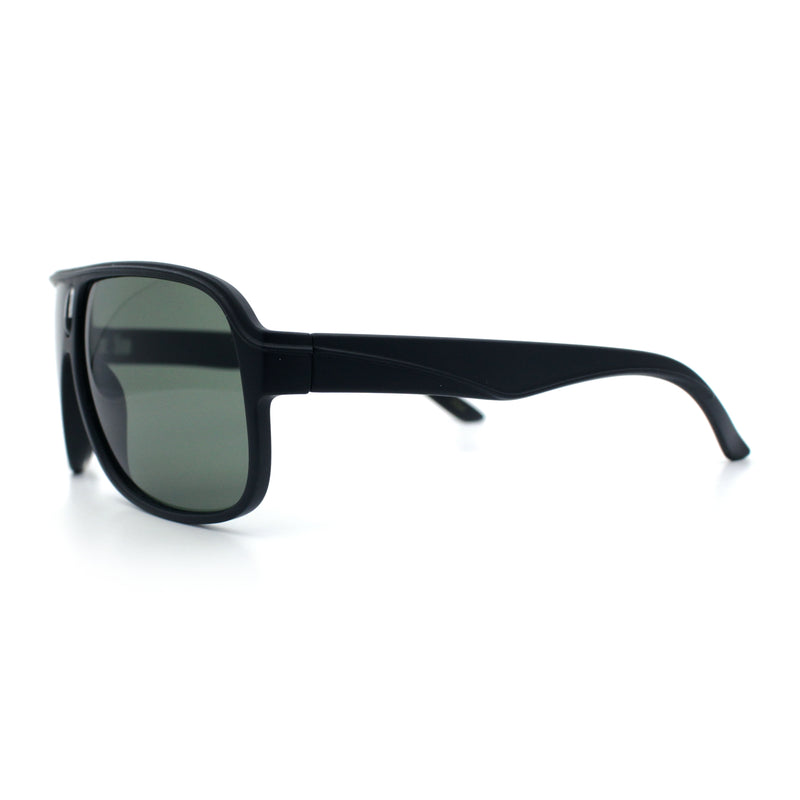 Mens Large Tempered Glass Lens Racer Plastic Manly Sunglasses