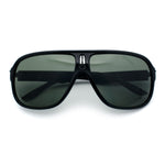 Mens Large Tempered Glass Lens Racer Plastic Manly Sunglasses