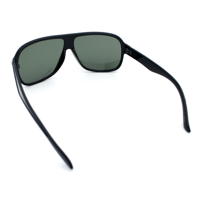 Mens Large Tempered Glass Lens Racer Plastic Manly Sunglasses