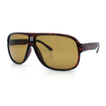 Mens Large Tempered Glass Lens Racer Plastic Manly Sunglasses