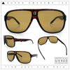 Mens Large Tempered Glass Lens Racer Plastic Manly Sunglasses