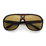 Mens Large Tempered Glass Lens Racer Plastic Manly Sunglasses