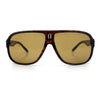 Mens Large Tempered Glass Lens Racer Plastic Manly Sunglasses