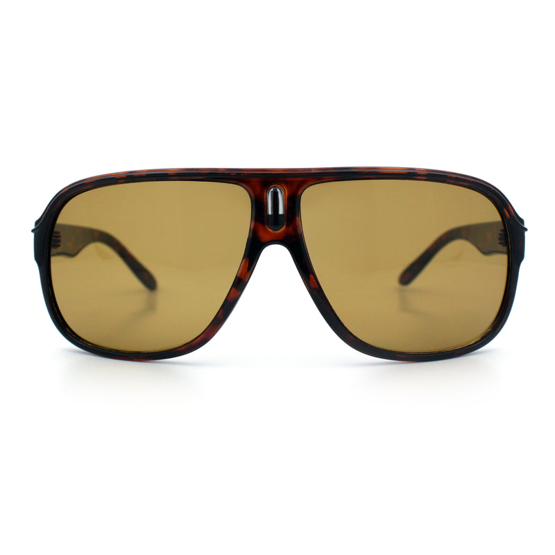 Mens Large Tempered Glass Lens Racer Plastic Manly Sunglasses