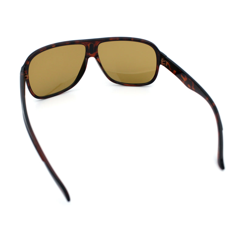 Mens Large Tempered Glass Lens Racer Plastic Manly Sunglasses
