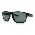 Mens Glass Lens Classic 90s Rectangle Sport Horrn Rim Sunglasses
