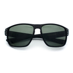 Mens Glass Lens Classic 90s Rectangle Sport Horrn Rim Sunglasses
